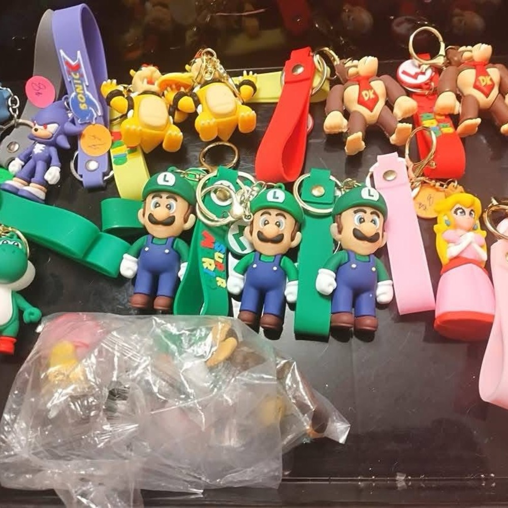 Luigi Keychain Set - Green and Blue
